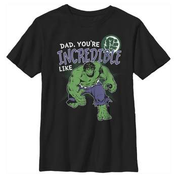 Boy's Marvel Dad Incredible Like Hulk T-Shirt