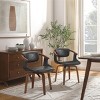 Art Leon Faux Leather Swivel Accent Dining Chair with Wood Arm and Legs - 2 of 4