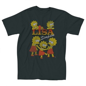 Ladies The Simpsons Dye Shirt - Lisa, Bart and Homer Simpson Tee - The Simpsons Tie Dye Graphic T-Shirt - 1 of 4