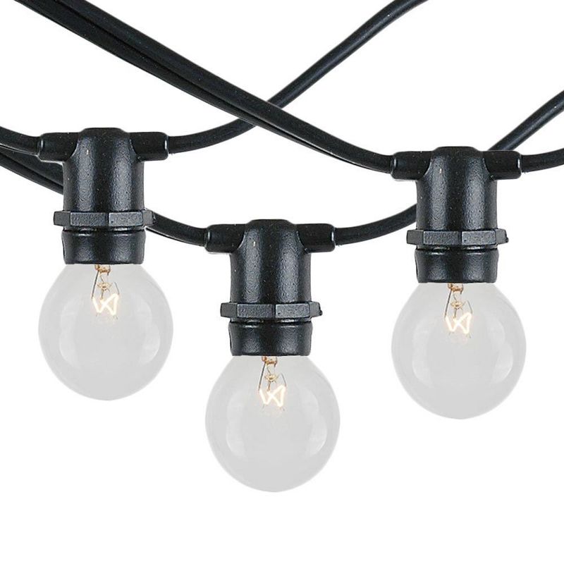 Novelty Lights Globe Outdoor String Lights with 100 Bulbs G30 Vintage Bulbs Black Wire 100 Feet, 1 of 8