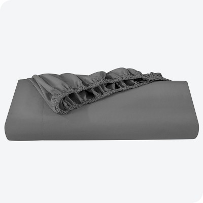 Luxurious King-Sized Gray Organic Cotton Percale Sheet Set