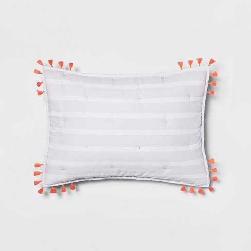 Lavender Dotted Stripe Pillow Sham Gray Opalhouse Target