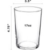 Bormioli Rocco Bodega Glassware, 12-Piece Maxi 17 oz Drinking Glasses For Water, Beverages & Cocktails, Tempered Glass Tumblers, Clear - 2 of 4