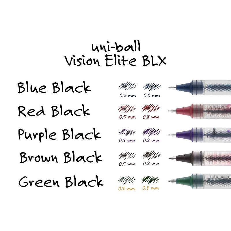 Uni-ball Vision Elite BLX Rollerball Pen Bold Point Blue Ink (61232) 473866, 5 of 7