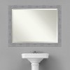 Bark Rustic Framed Bathroom Vanity Wall Mirror Gray - Amanti Art - 4 of 4
