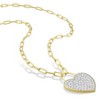 EVERLY JEWELRY | Yellow Plated Sterling Silver 4 1/2 CT TGW Created White Sapphire Fashion Pendant With Chain, 18-inch - 4 of 4
