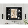 VYNXARIA 35'' Wall-Mounted Bathroom Storage Cabinet with Mirror & 6 Open Shelves. - 2 of 4