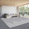 Washable Modern Striped Rug Non Slip Low Pile Rug Soft Geometric Minimalistic Throw Floor Cover Foldable Indoor Carpet for Living Room Bedroom - 2 of 4