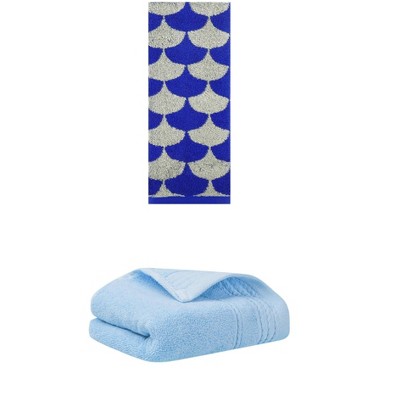 REGALWOVEN Soft Absorbent Bathroom Decorative Hand Towels for Drying 14" x 30"/13" x 29" 2 Pcs