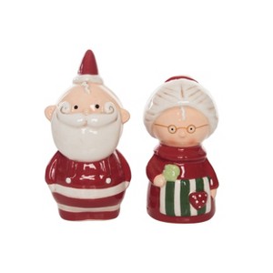 Dolomite Santa & Mrs. Claus Salt and Pepper Shaker Set of 2 - 1 of 4