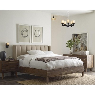 Alexa Collection Brushed Nickel 5-Light Linear Chandelier