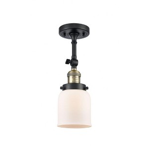 Bell - 1 Light Semi-Flush Mount In Industrial Style-13.5 Inches Tall and 5 Inches Wide - 1 of 1
