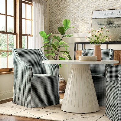 Replacement Slipcover Only for Sloped Arm Dining Chair in Micro Gingham Emerald - Threshold™