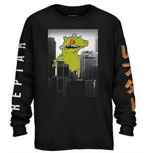 Mens Nickelodeon Long Sleeve Shirt - #TBT Mens 1990's Clothing - Reptar Kanji Long Sleeve - 1 of 4