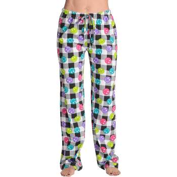 Just Love Women Buffalo Plaid Pajama Pants Sleepwear. (Purple Black Buffalo  Plaid, X-Small) 
