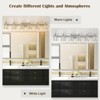 Crystal Vanity Light Modern Stainless Steel Crystal Bathroom Vanity Light Fixtures Chrome,6 Light Vanity Light Bathroom Wall Lights Fixtures E26 Base - 4 of 4