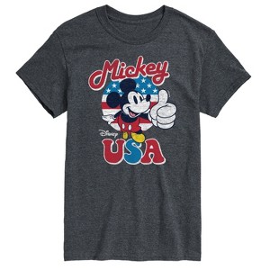 Men's - Disney - Mickey Mouse USA Flag Thumbs Up Short Sleeve Graphic T-Shirt - 1 of 4