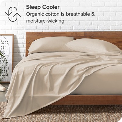 Queen Sand Organic Cotton Jersey Sheet Set