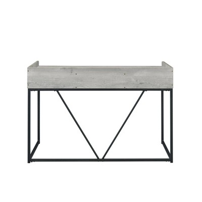 Peyton Industrial Home Office Desk with Drawer and Power Outlet