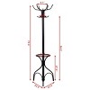 Costway Metal Coat Hat Rack Organizer Clothes Hanger Hooks Tree Stand Umbrella Holder - 3 of 4
