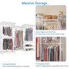 VIPEK V5C Portable Bedroom Armoires Wardrobe Closet White Metal Clothing Rack with Oxford Fabric Cover - image 4 of 4