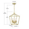 4-Light Soft Gold Dimmable Lantern Geometric Chandelier - 3 of 4