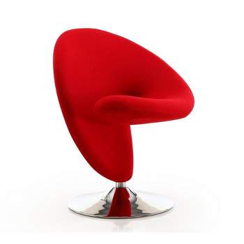 Curl Wool Blend Swivel Accent Chair - Manhattan Comfort