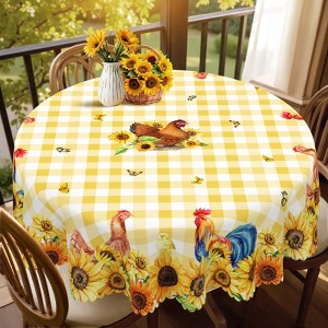 LOVEVOOK Fall Tablecloth, Pumpkin Tablecloth, Thanksgiving Table Cover for Party Dining Picnic Table Decorations - 1 of 4