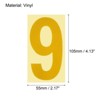 Unique Bargains 0 - 9 Vinyl Waterproof Self-Adhesive Reflective Mailbox Numbers Sticker 4.13 Inch Golden 3 Set - 2 of 4