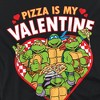 Teenage Mutant Ninja Turtles Pizza Is My Valentine Women's Loose T Shirt, Black - 2 of 4
