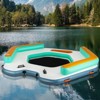 Costway 8.7 ft Inflatable Floating Dock with Detachable Ladder Mesh Swim Lounge Beach - 4 of 4