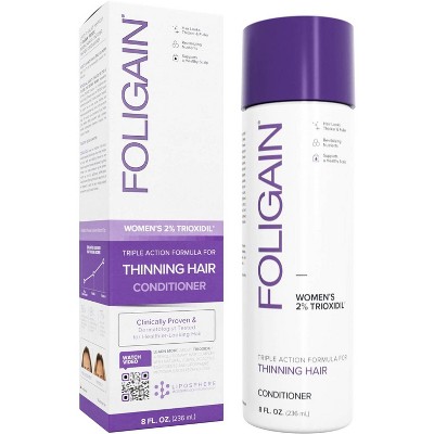 Foligain Triple Action Conditioner for Thinning Hair for Women with 2% TRIOXIDIL - 8oz