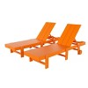 WestinTrends Ashore Modern Poly Reclining Chaise Lounge With Wheels (Set of 2pcs) - 3 of 3