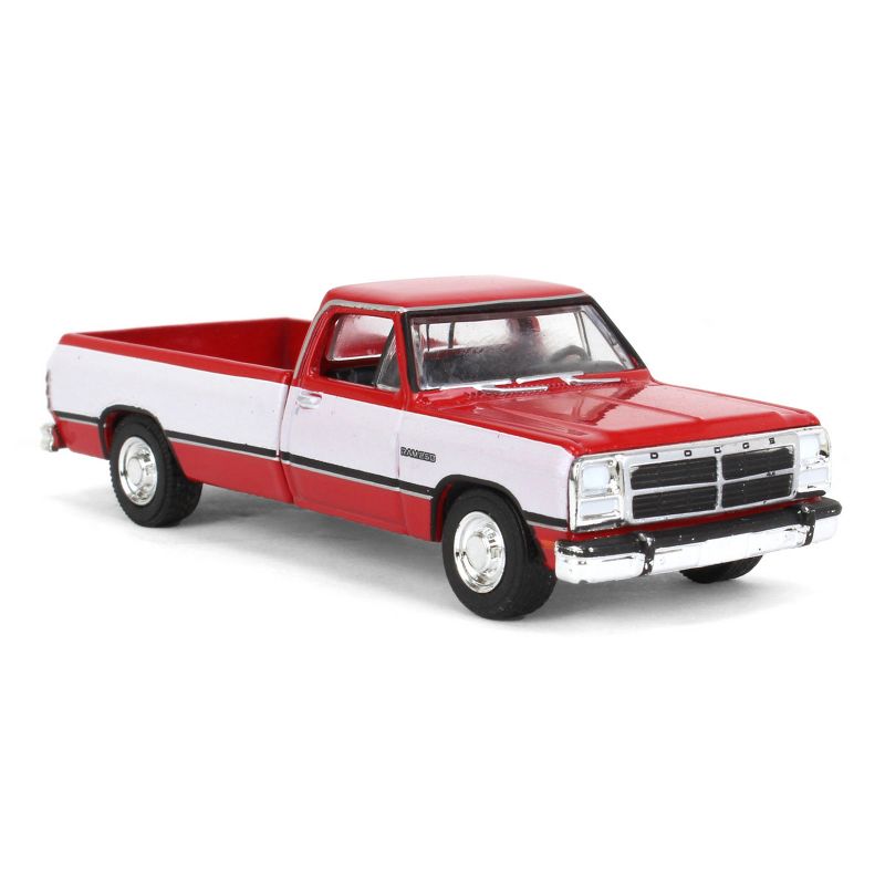 Greenlight Collectibles 1/64 Red & White 1992 Dodge Ram 1st Generation Pickup Truck Outback Toys Exclusive 51384-A, 2 of 6