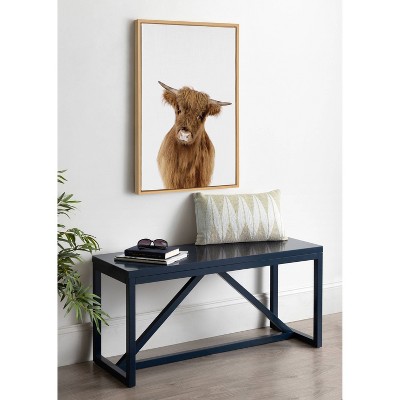 Natural Highland Cow Animal Print Canvas for Kids Nursery