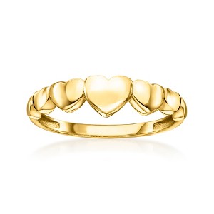 Pure Collection by Ross-Simons 18kt Gold Vermeil Graduated Heart Ring - 1 of 4