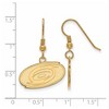 Black Bow Jewelry 14k Yellow Gold Plated Sterling Silver Carolina Hurricanes NHL Dangle Earrings - 2 of 3