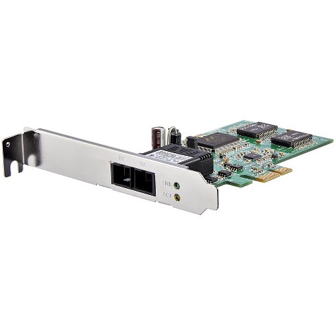 StarTech PCIe Gigabit Ethernet Multimode SC Fiber Network Card Adapter 550m - image 1 of 4