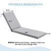 Pellebant 2 Pcs 70 inch Chaise Lounge Cushion for Patio Poolside Garden Deck Indoor Outdoor Chaise Lounge - 2 of 4