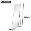 MAYEERTY 56 inch Rectangle Full Length Mirror Aluminum Alloy Frame Floor Length with Stand for Living room Gold - 4 of 4