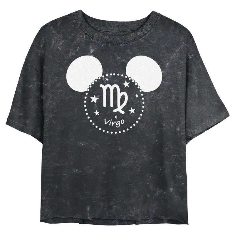 Junior's Women Mickey & Friends Virgo Mousey Silhouette T-Shirt, 1 of 5