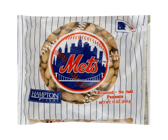 Hampton Farms New York Mets Unsalted In-Shell Roasted Peanuts - 12oz