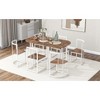 Vynxaria 7-Piece Modern Dining Set for 6 (1 Semi-Circular Table and 6 Chairs) Space-Saving Design, Sturdy Iron Frame, 330LBS Chair - 3 of 4