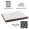 Dog Bed - Charcoal Infused Foam Pet Bed with Plush Cover - Egg-Crate Style Floor Mat with Nonslip Base for Dogs up to 65lbs by PETMAKER (Brown) - 3 of 4
