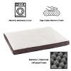 Dog Bed - Charcoal Infused Foam Pet Bed with Plush Cover - Egg-Crate Style Floor Mat with Nonslip Base for Dogs up to 65lbs by PETMAKER (Brown) - image 3 of 4