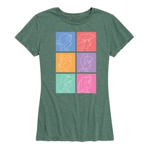 Women's - Disney - Princess Grid Short Sleeve Graphic T-Shirt - 1 of 4