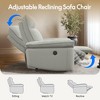 NicBex Couches for Living Room Recliner Chairs Sofa for Adults Modern Fabric Upholstered Rocking Chair with Remote Control and Cup Holder, Light Gray - 4 of 4