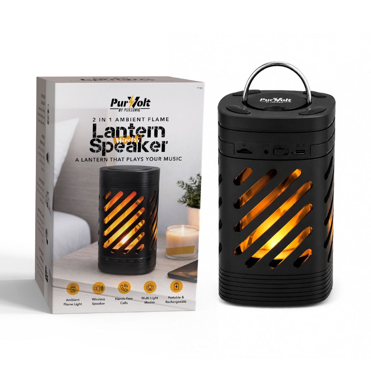 2-in-1 Ambient Flame Lantern Speaker - thumbnail 4