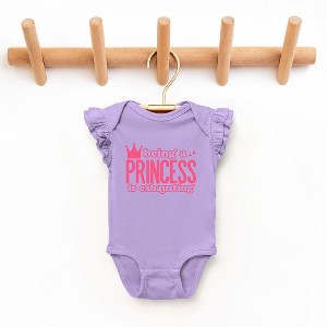 The Juniper Shop Being A Princess Is Exhausting Baby Flutter Sleeve Bodysuit - 1 of 2