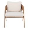 Christopher Knight Home Kaia Patio Modern Metal & Rattan Upholstered Accent Chairs with Faux Wood Finish (Set of 2) - 4 of 4